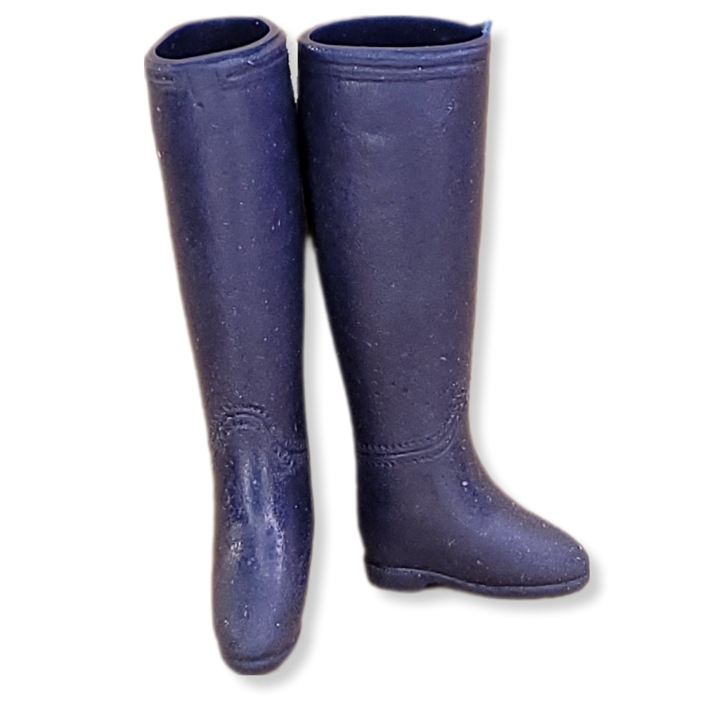 Barbie Boots Navy Blue Riding Equestrian Rain Soft Rubber Mattel Taiwan